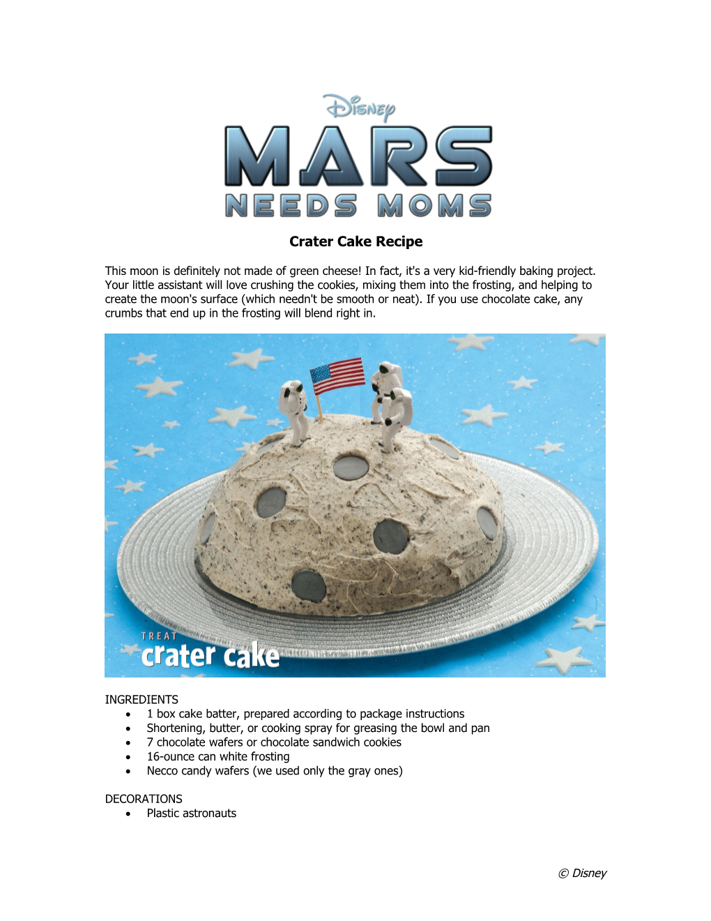 Crater Cake Recipe