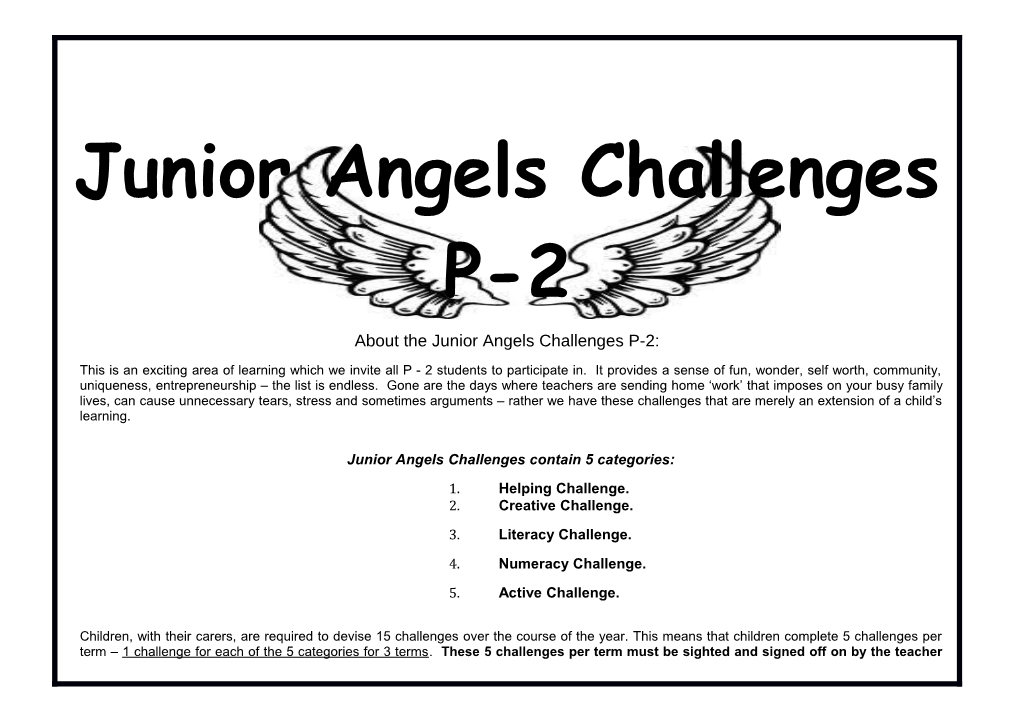 Junior Angels Challenges P-2