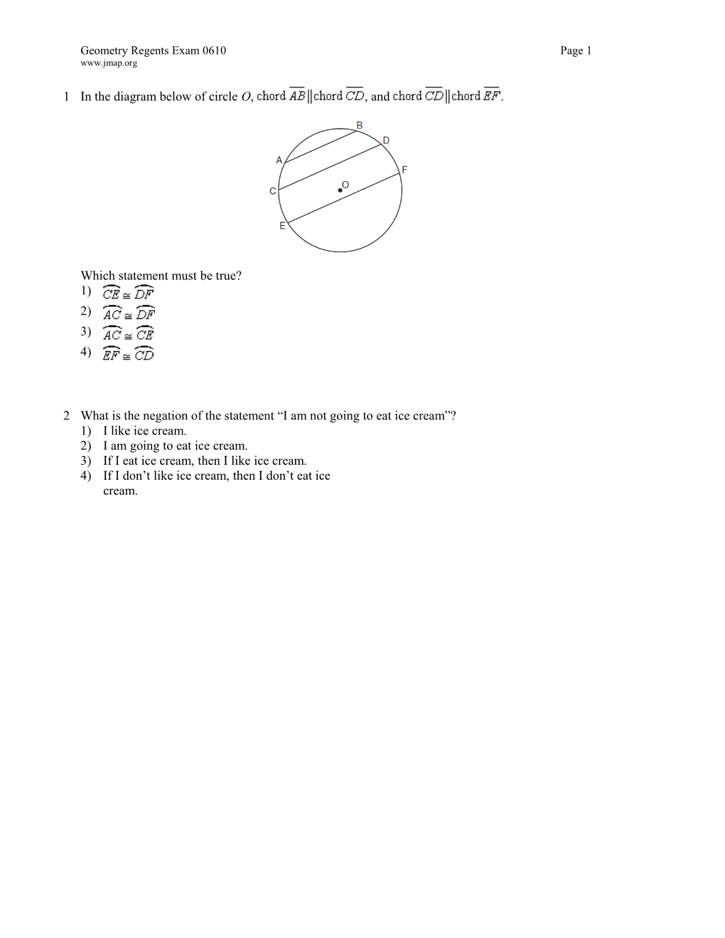 Geometry Regents Exam 0610Page 1
