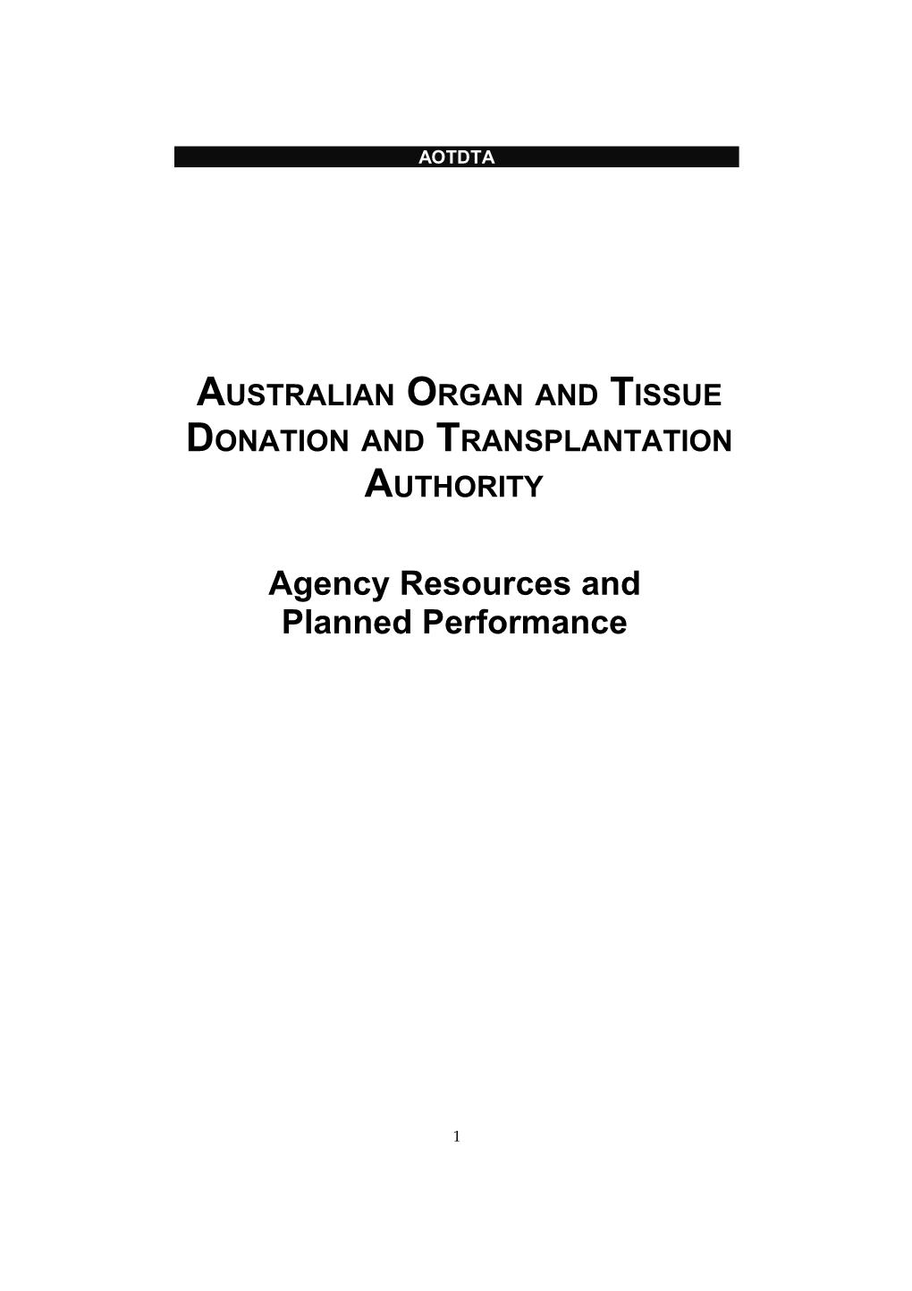 Australian Organ and Tissue Donation and Transplantation Authority