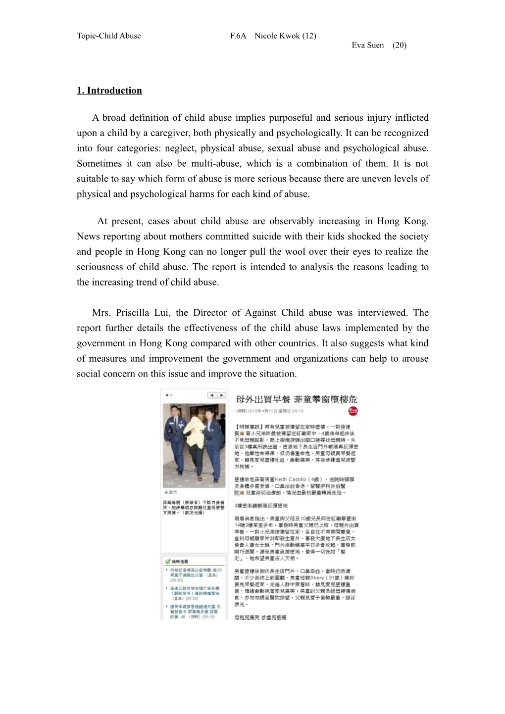 Topic-Child Abuse F.6A Nicole Kwok (12)