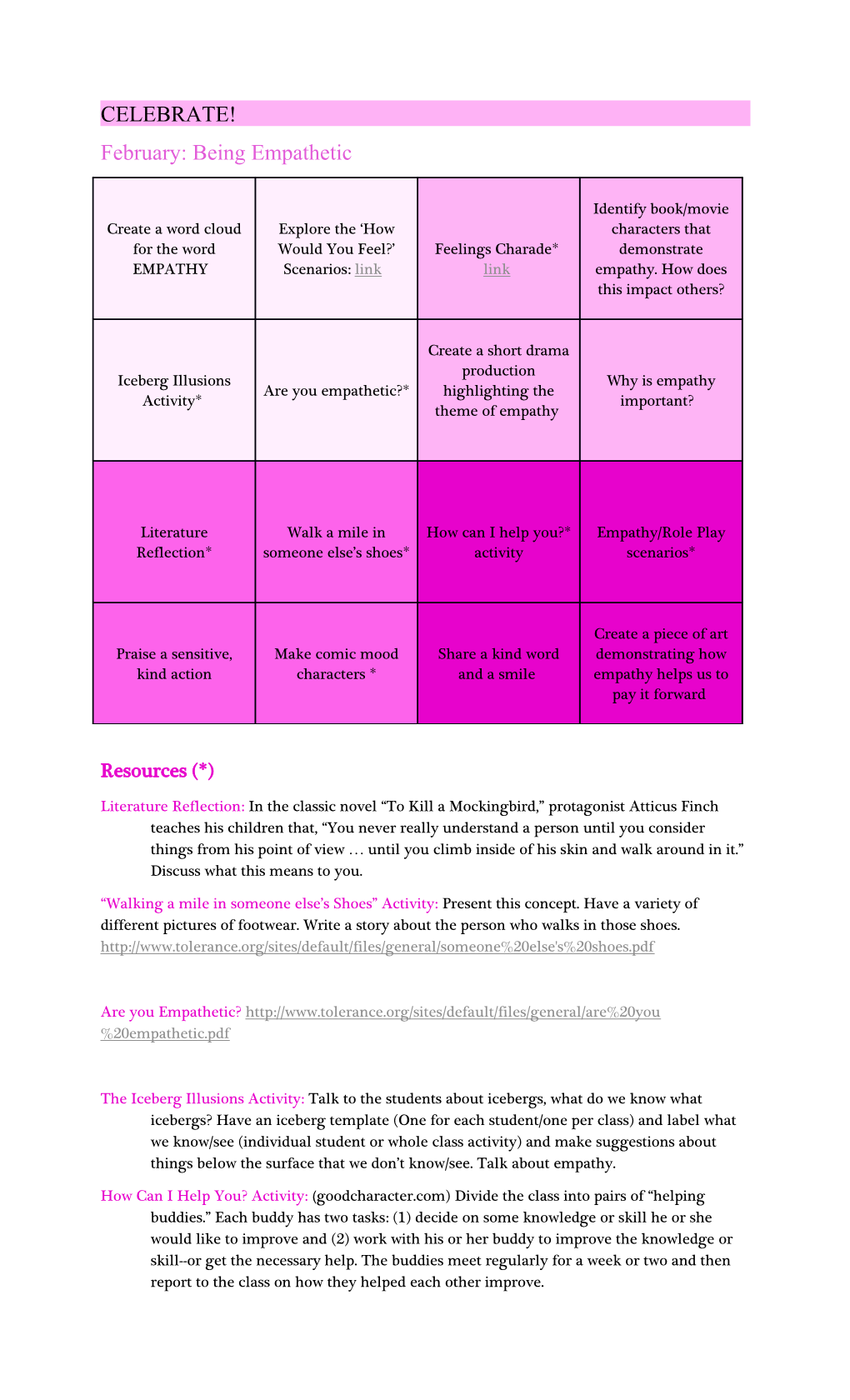 February: Being Empathetic