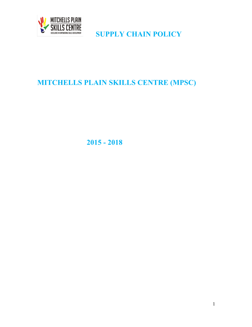 Mitchells Plain Skills Centre (Mpsc)