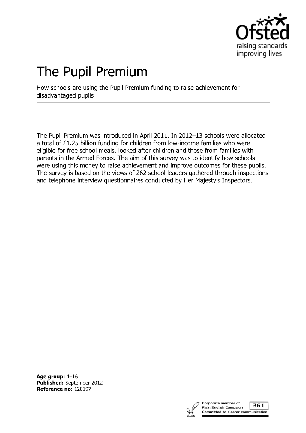 Part A: What Is the Pupil Premium?