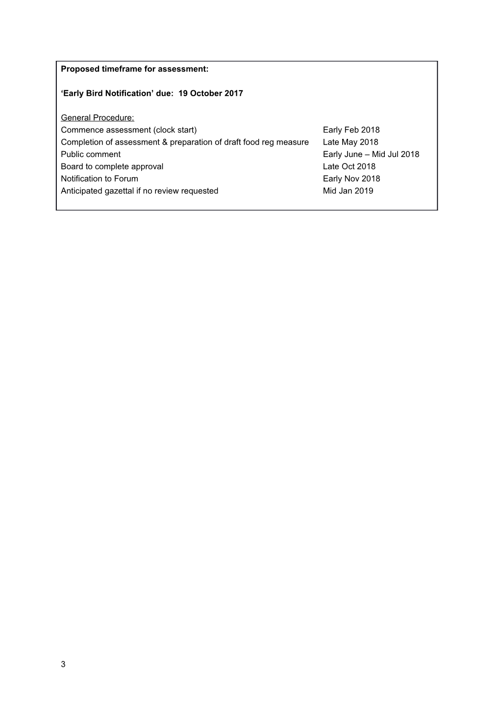 Administrative Assessment Report Application A1153