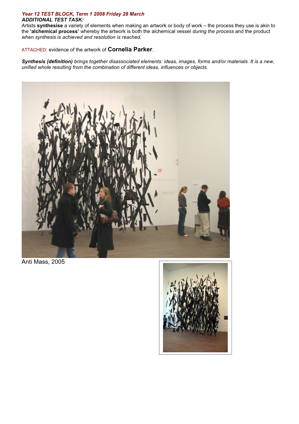 Cornelia Parker Anti Mass