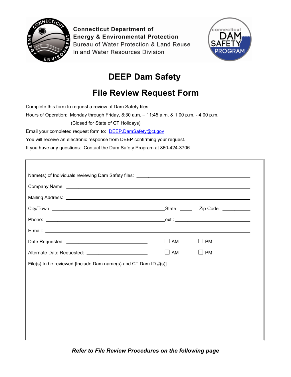 File Review Request Form