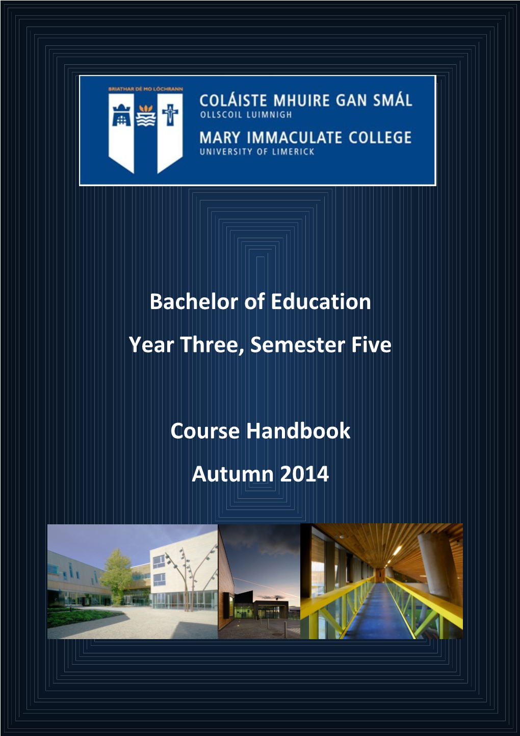 B.Ed 3 Semester 5 Handbook 2014 - 2015