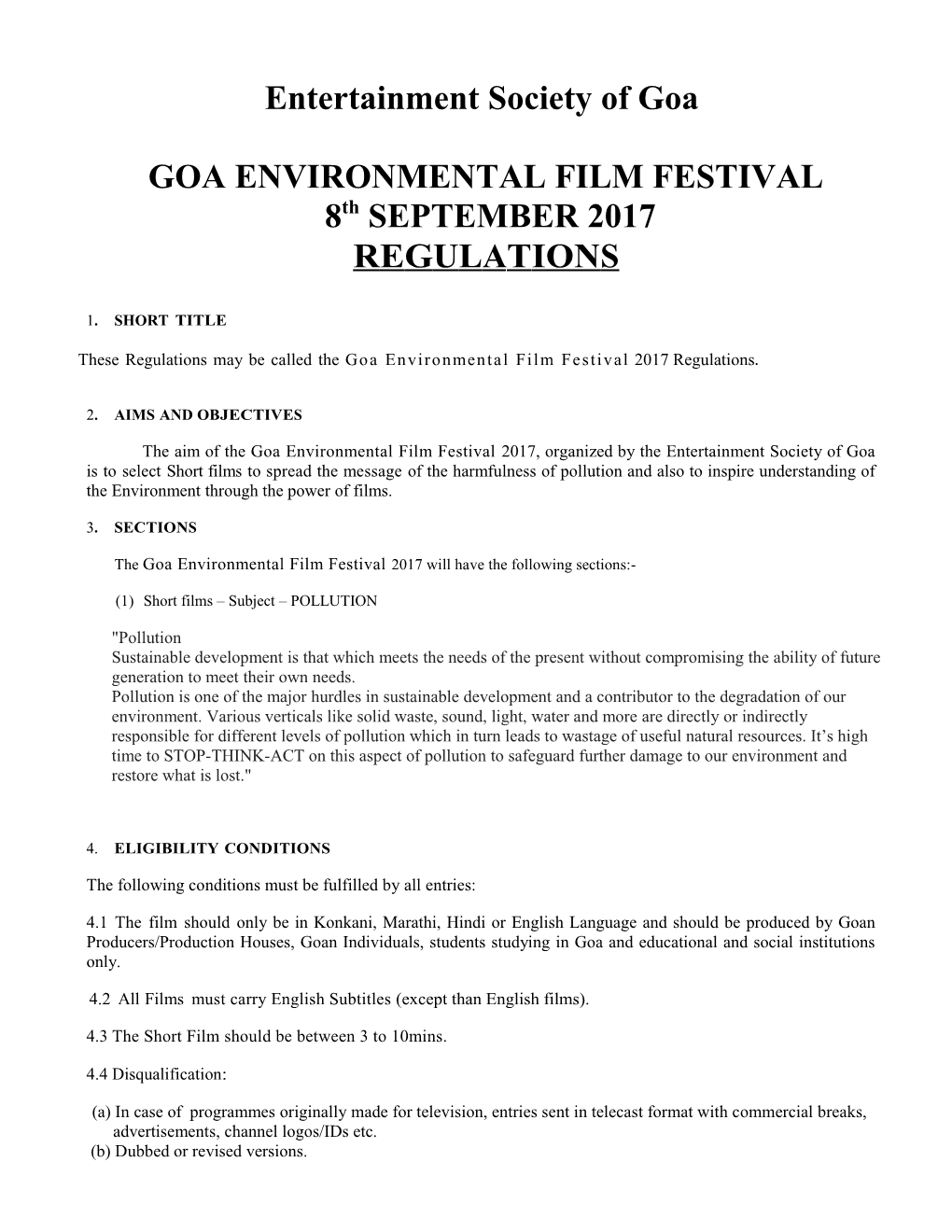 Goa Environmental Film Festival
