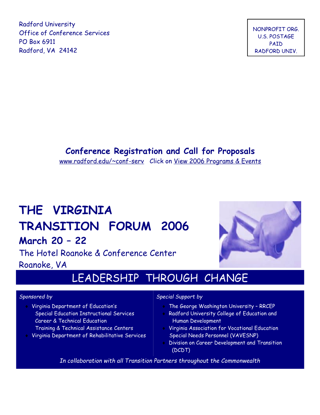 Conference Registration and Call for Proposals