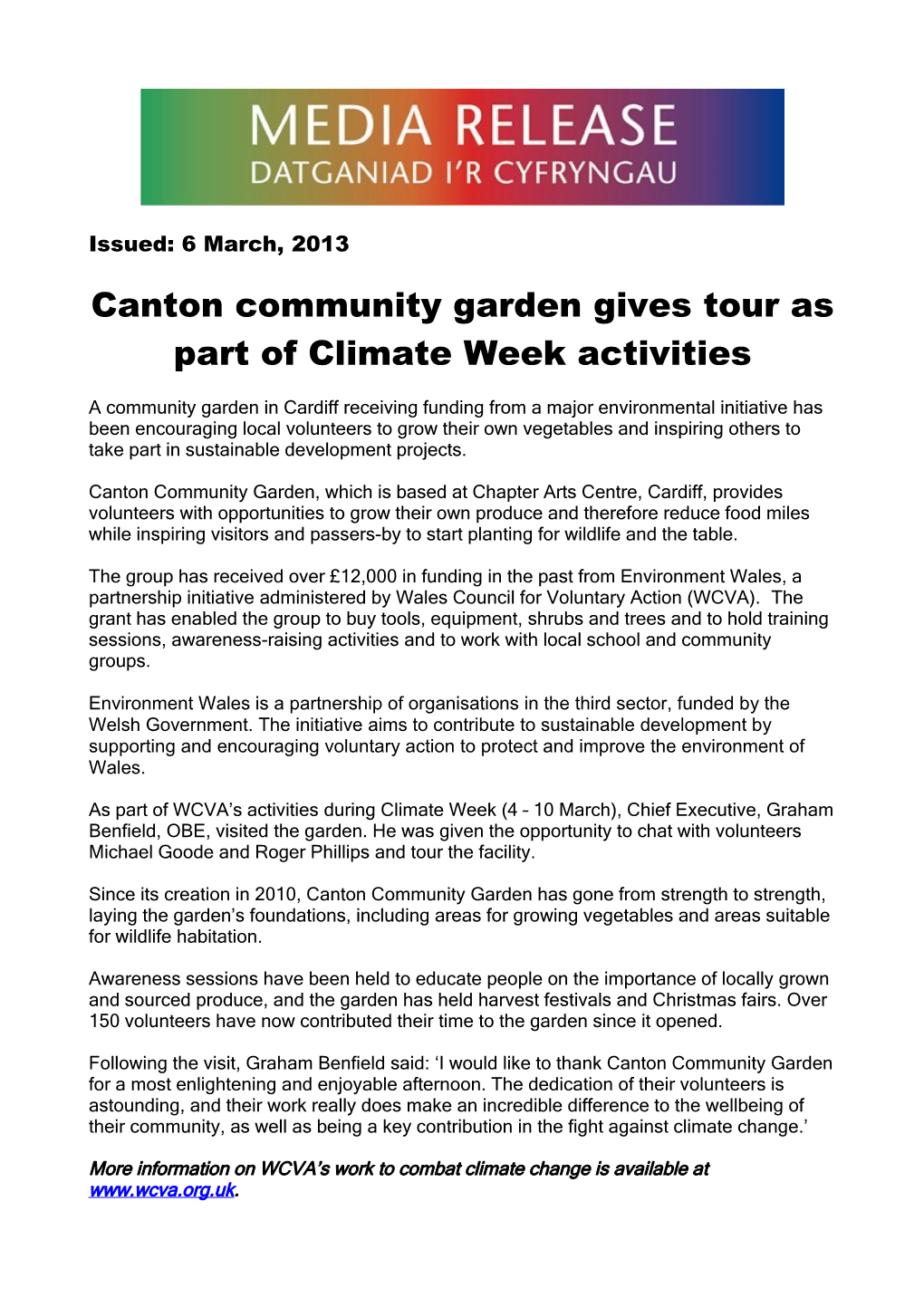 Canton Community Garden Gives Tour As Part of Climate Week Activities