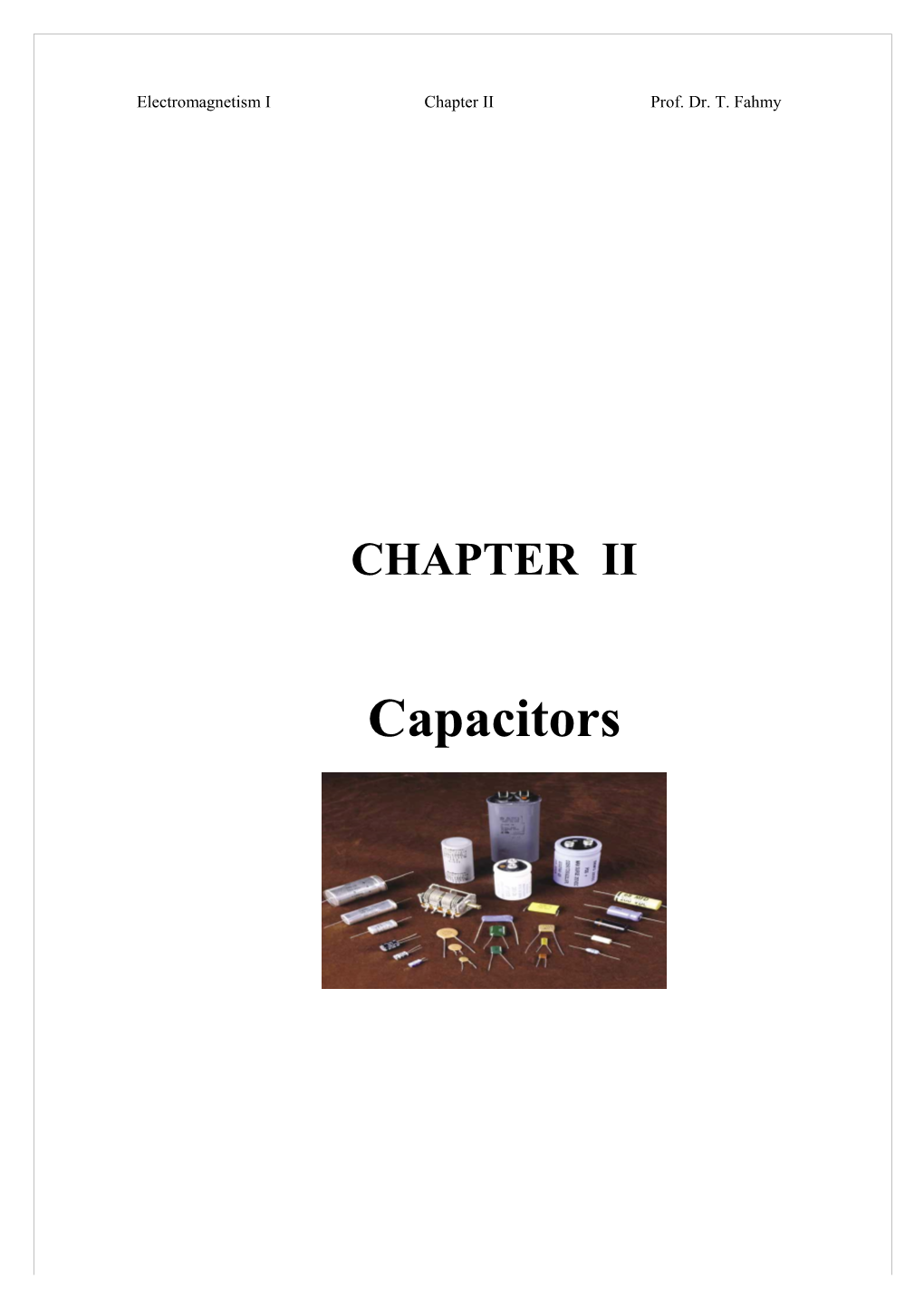 Connection of Capacitors