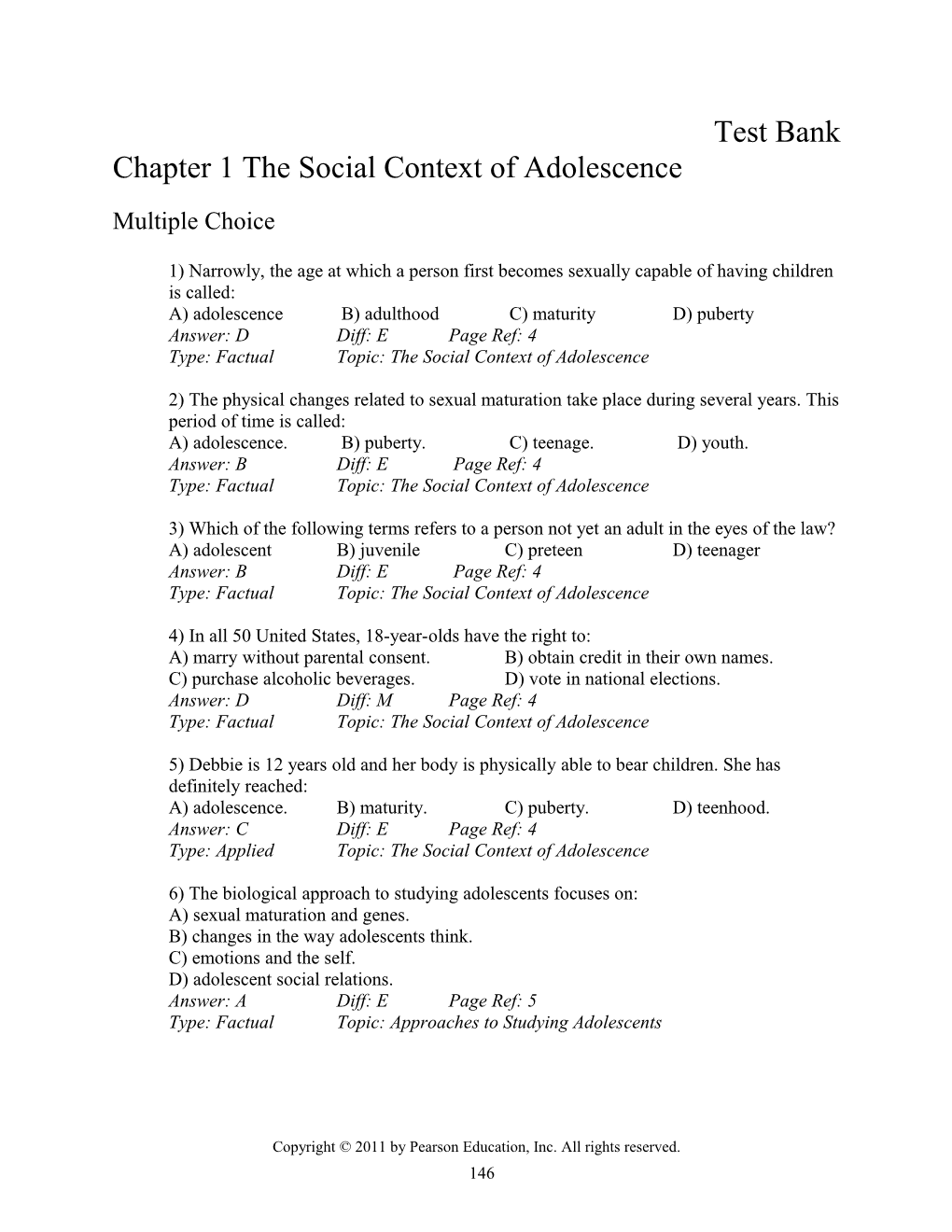 Chapter 1 the Social Context of Adolescence