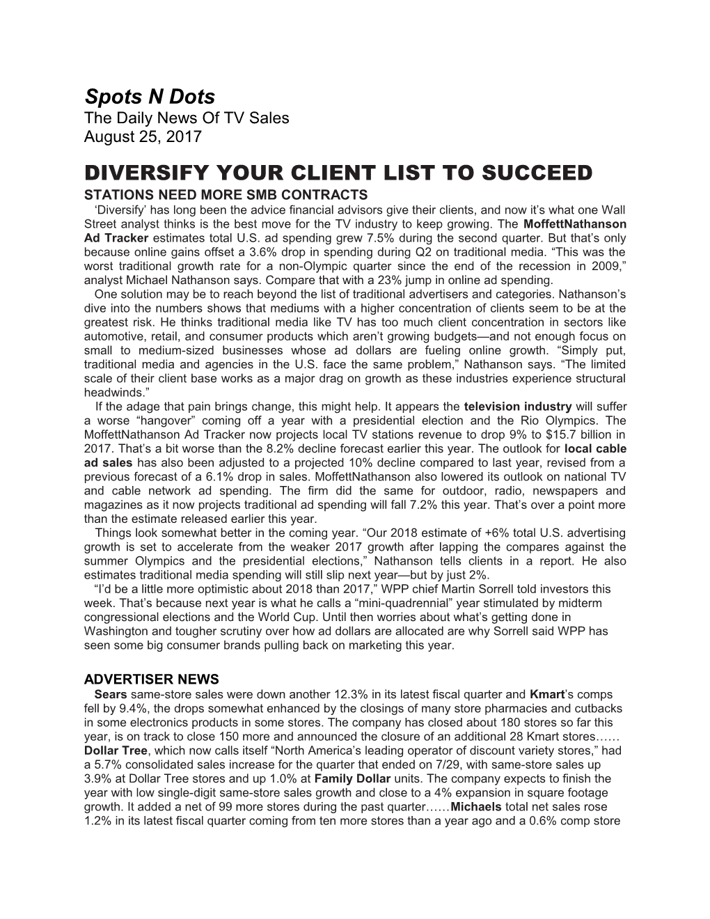 Diversify Your Client List to Succeed