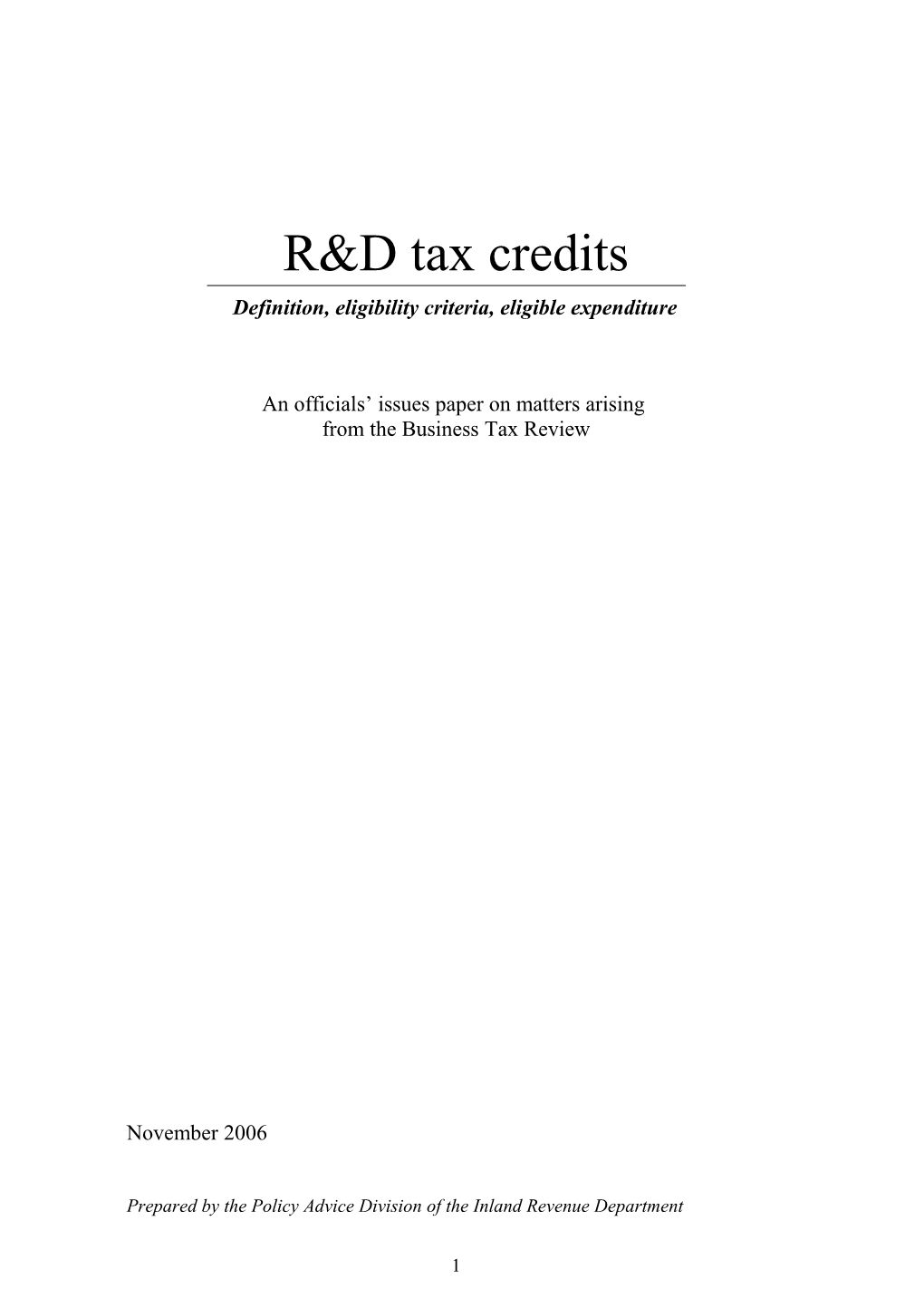 R&D Tax Credits - Definition, Eligibility Criteria, Eligible Expendenture