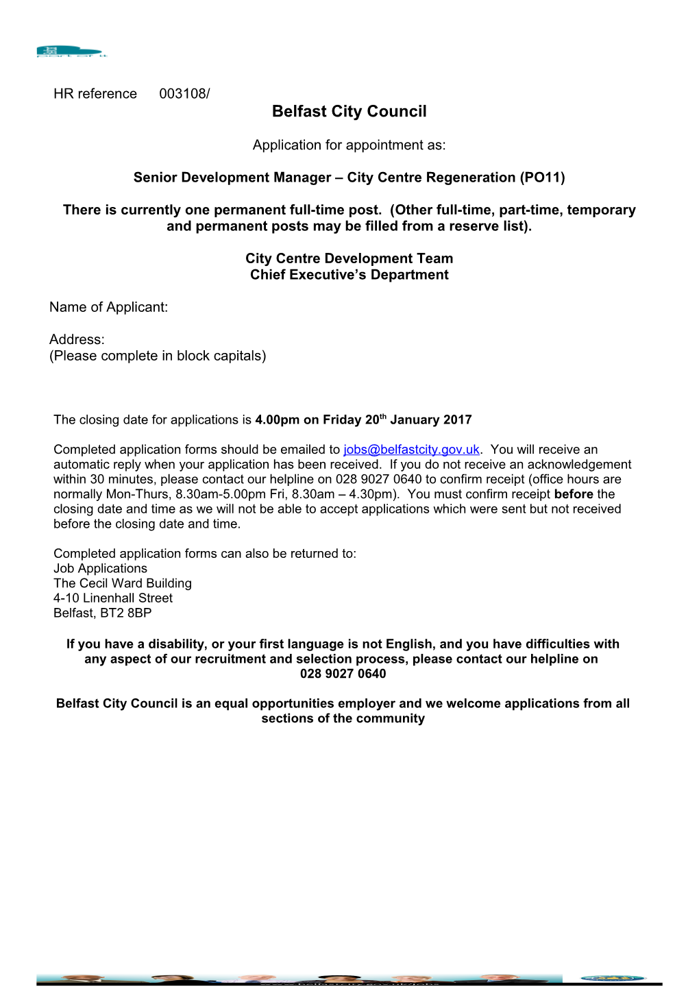 Senior Development Manager City Centre Regeneration (PO11)
