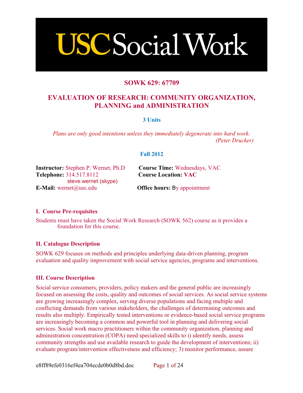 EVALUATION of RESEARCH: COMMUNITY ORGANIZATION, PLANNING and ADMINISTRATION