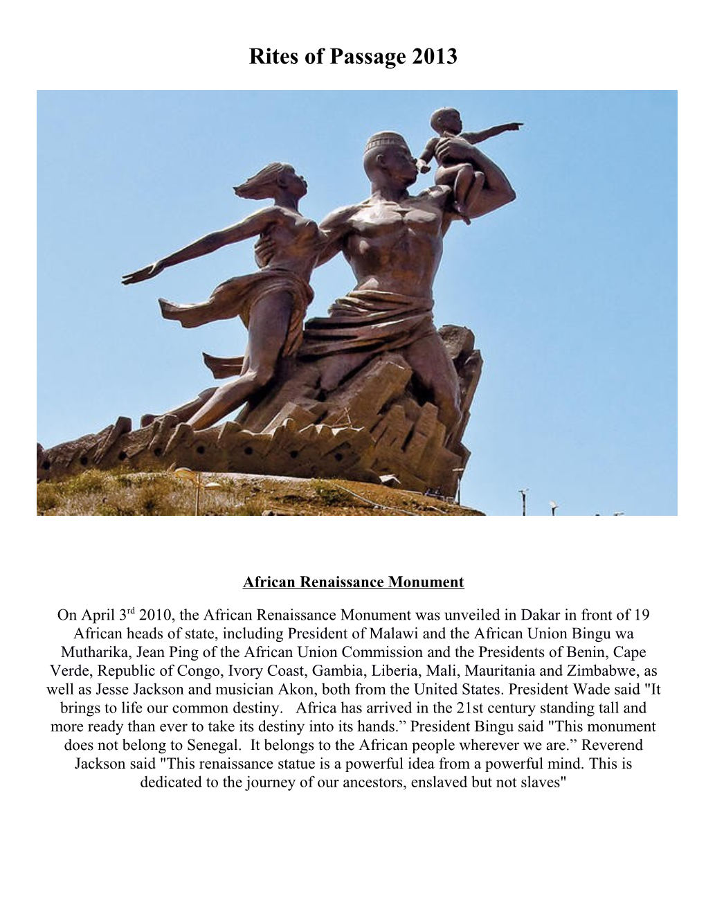 African Renaissance Monument