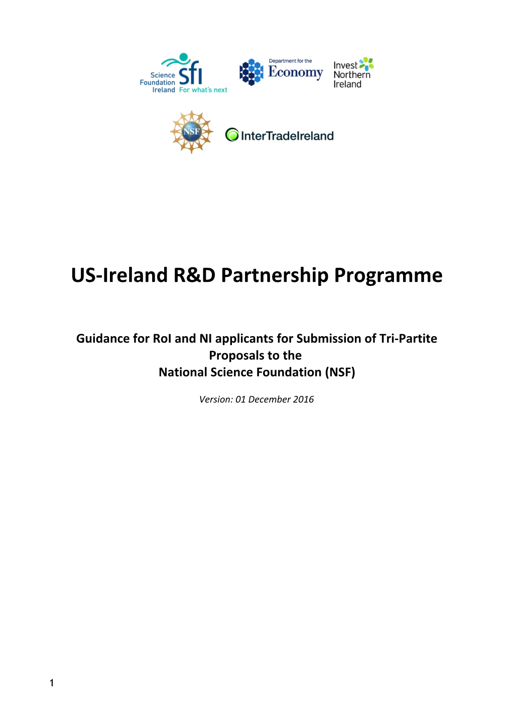 US-Ireland R&D Partnership Programme