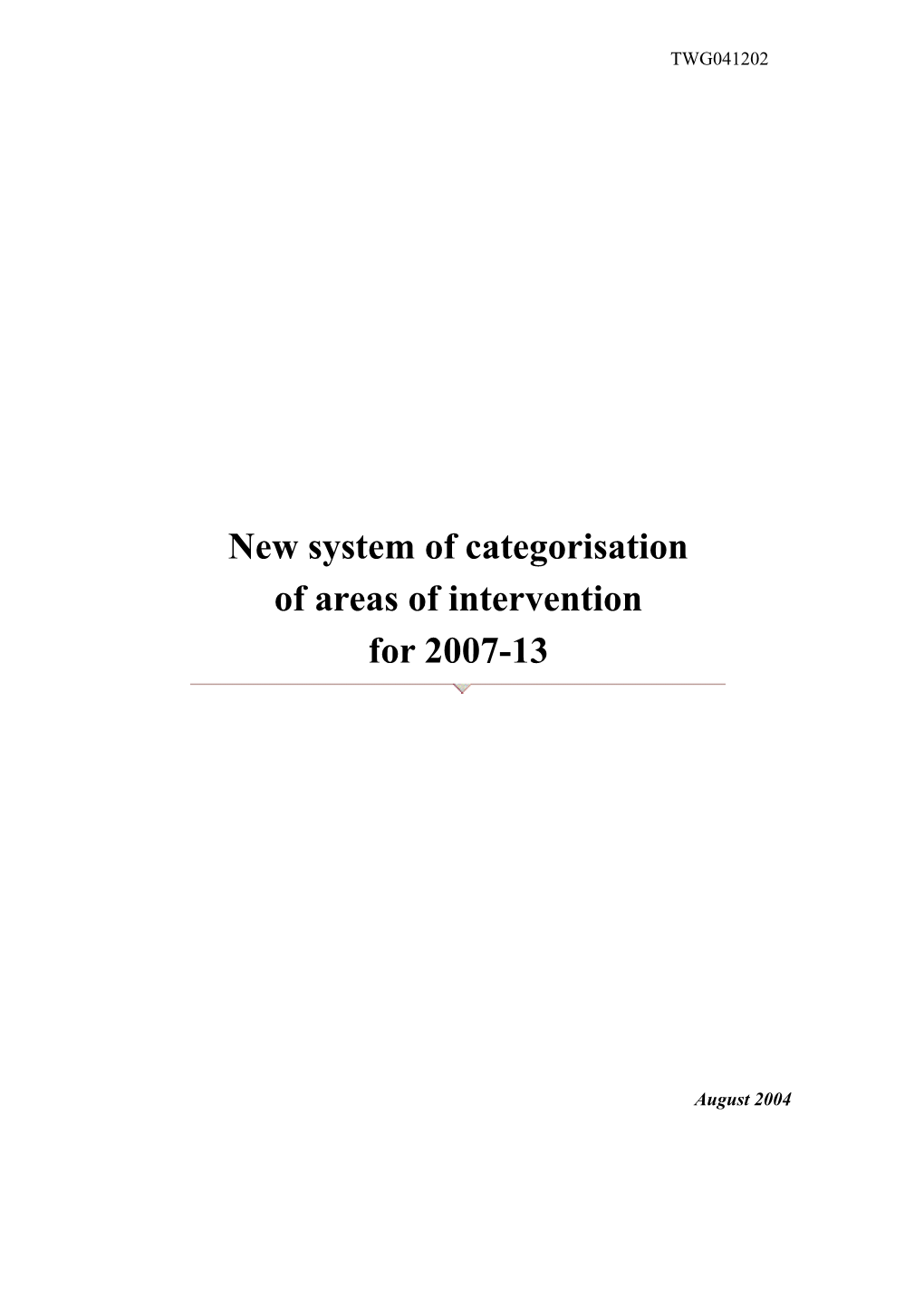 Newsystem Ofcategorisation