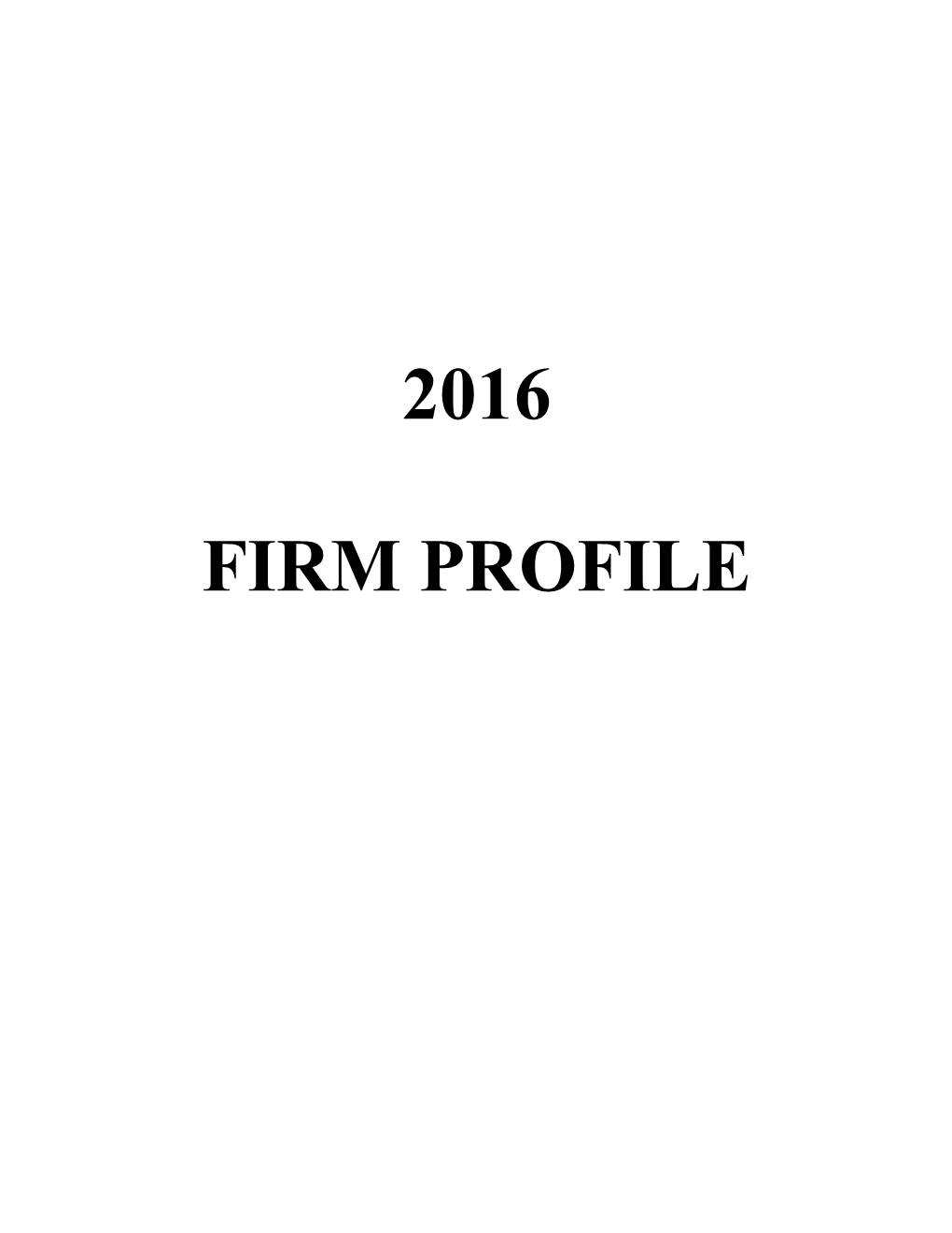 Firm Profile Datasheet