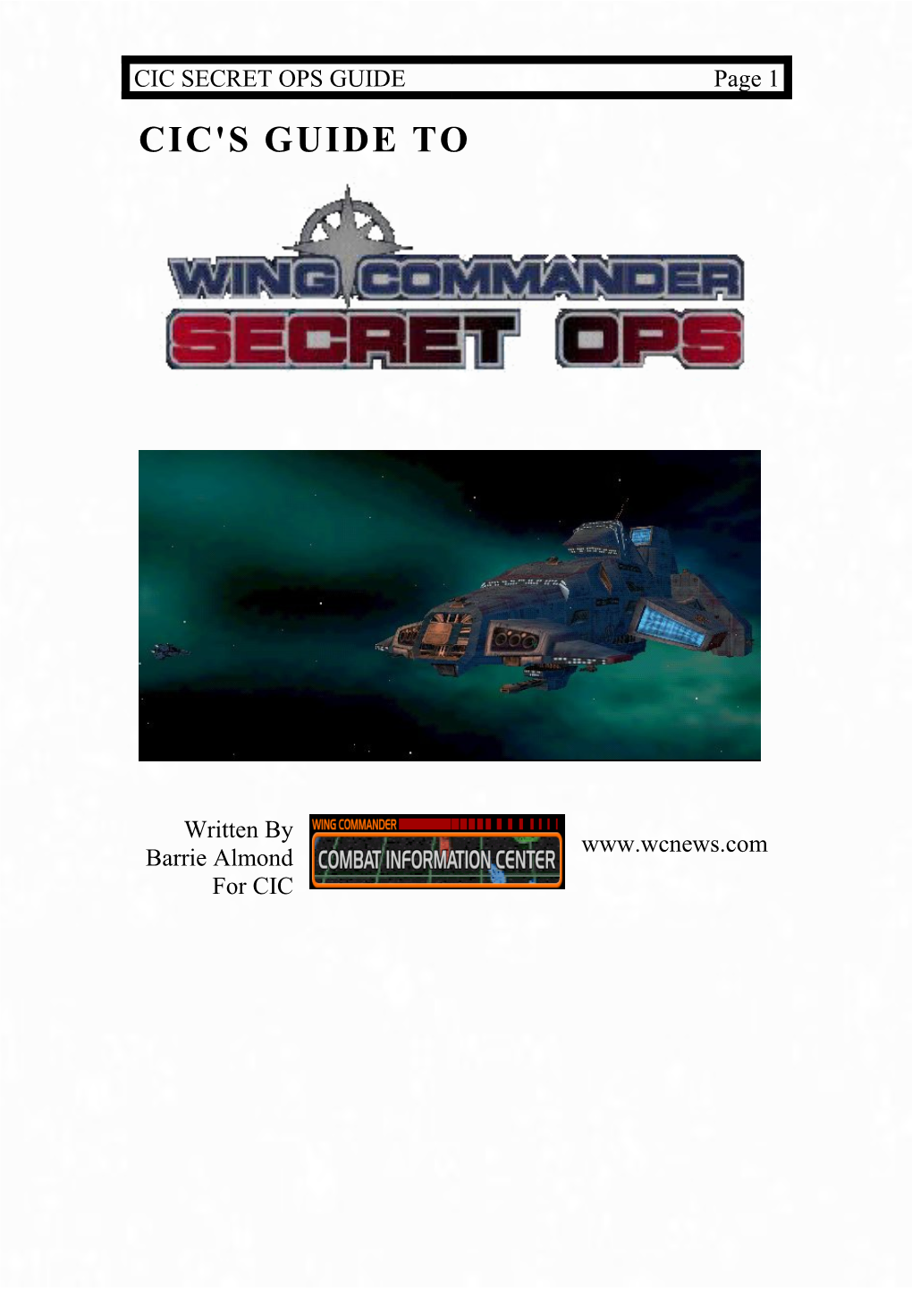 Cic's Guide to Secret Ops