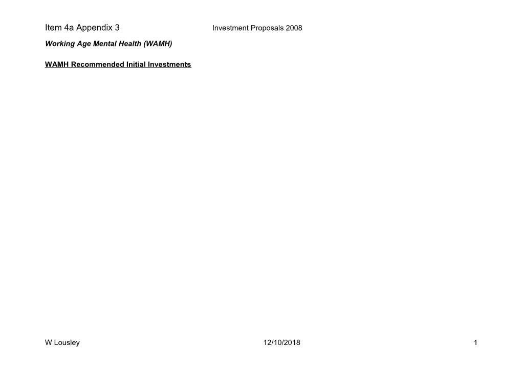 JCPB Investment Proposals 2008