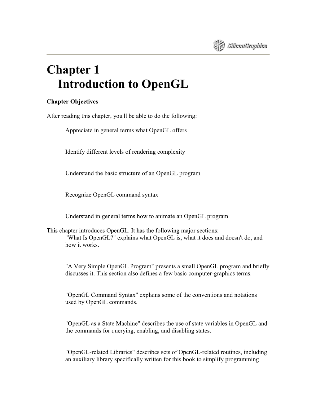 Chapter 1Introduction to Opengl