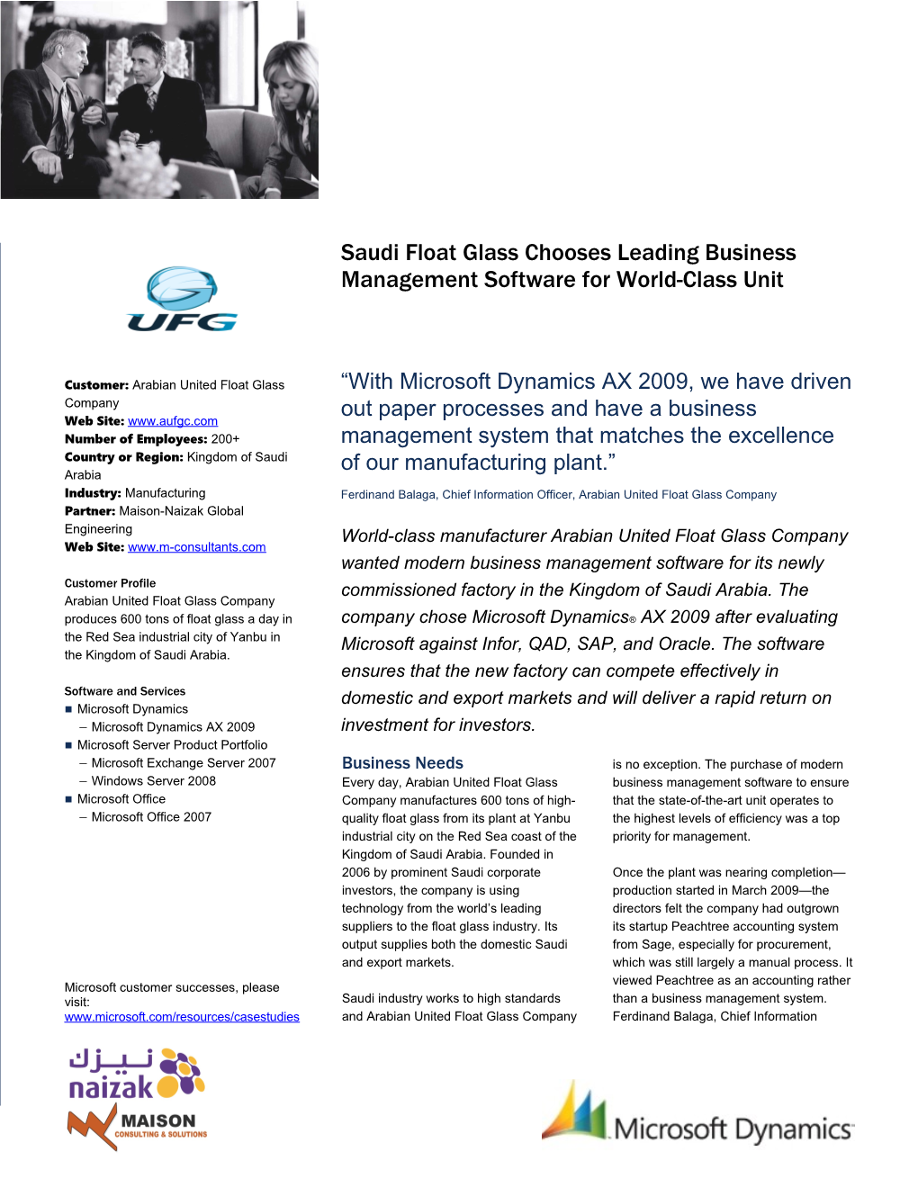 Writeimage CSB Saudi Float Glass Chooses Leading Business Management Software for World-Class