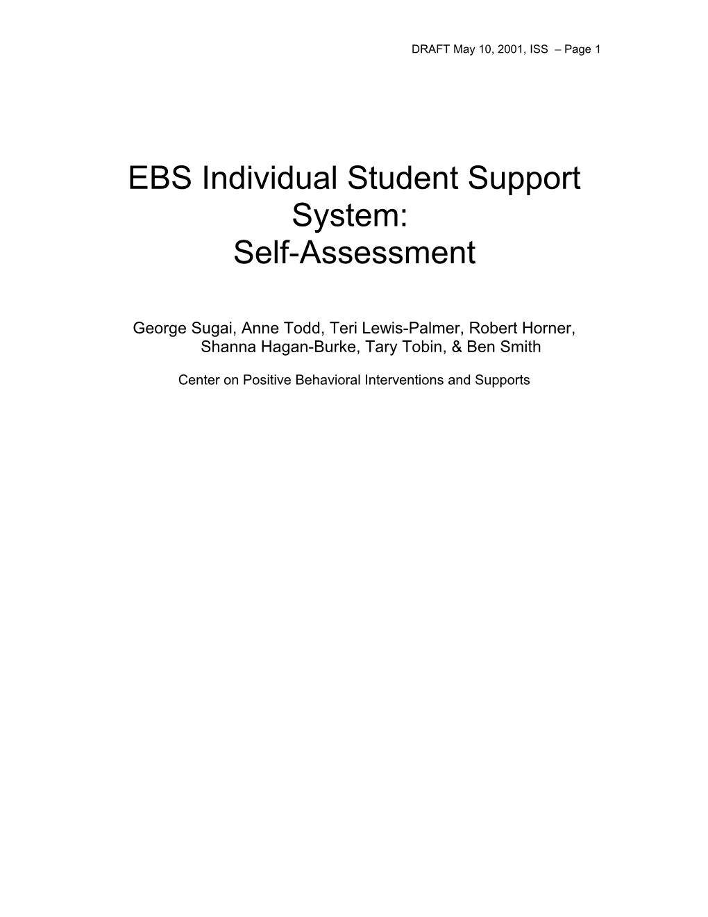 School-Wide Behavior Support System