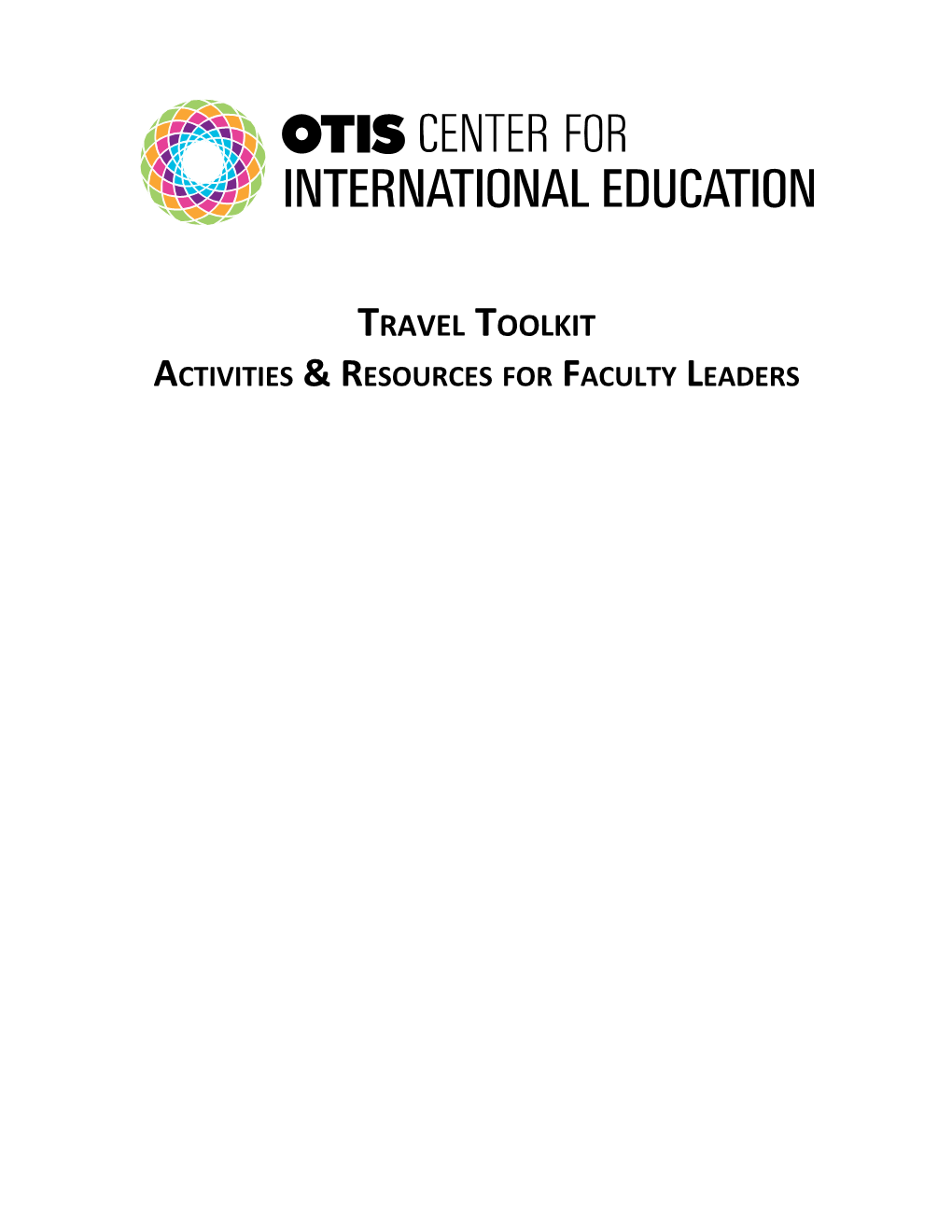 Activities & Resources for Faculty Leaders