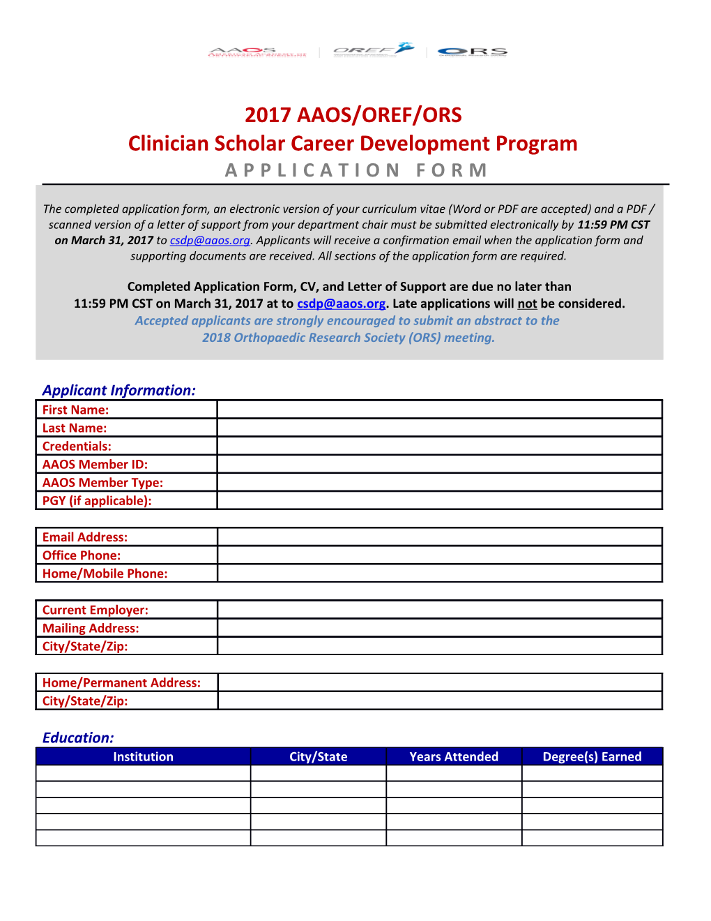 Clinician Scholar Career Development Program