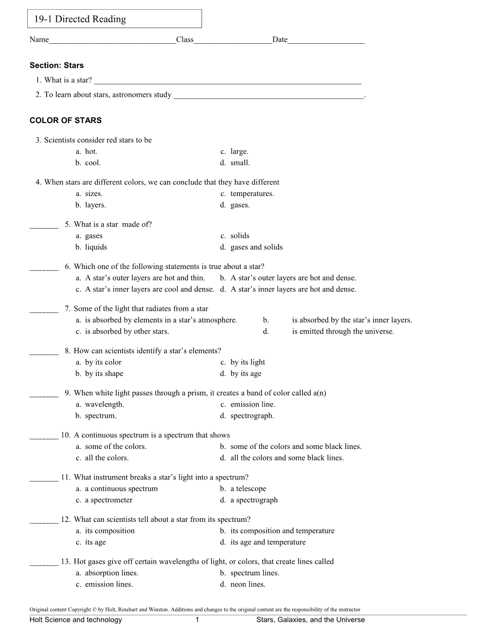 2.To Learn About Stars, Astronomers Study ______