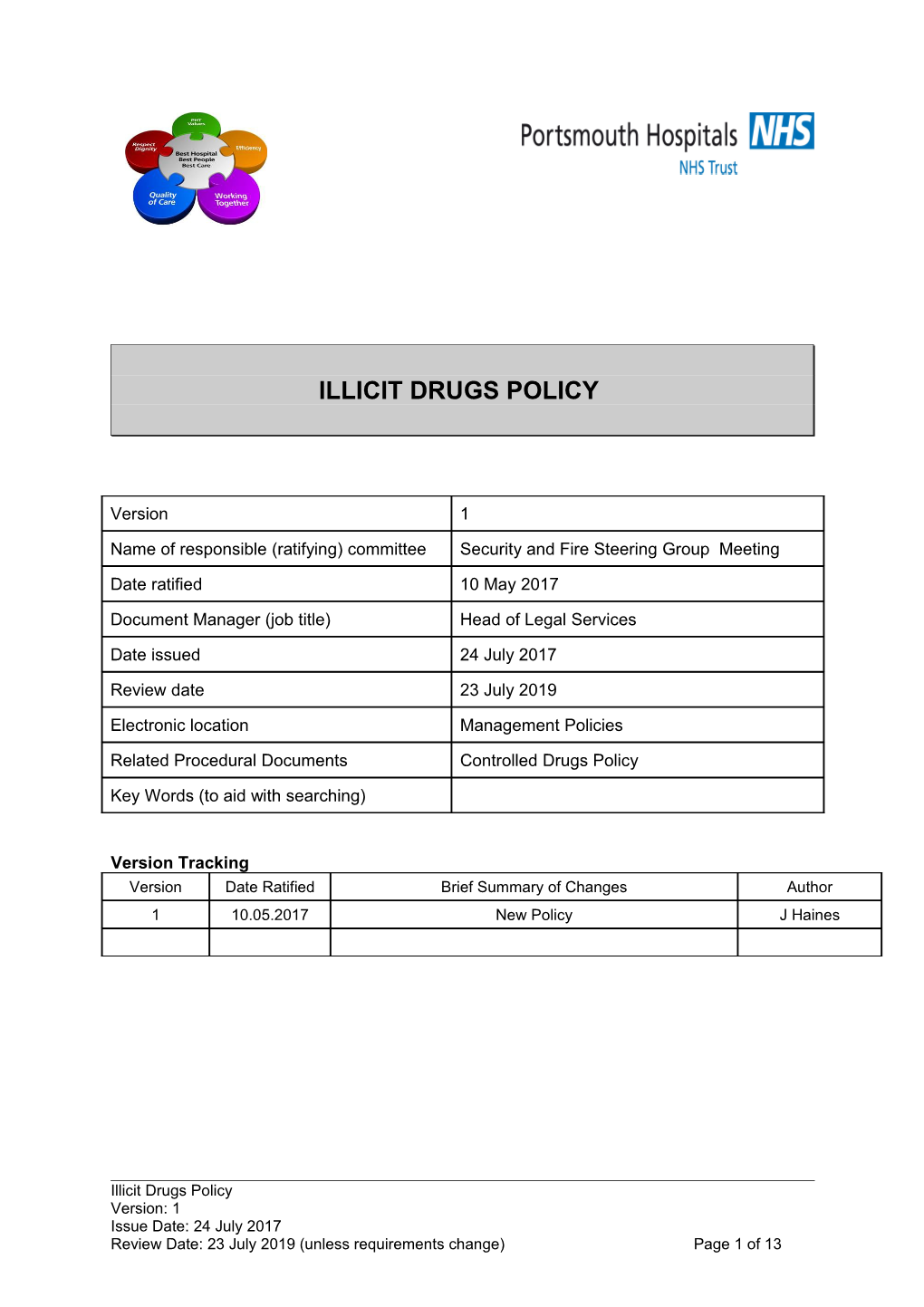 Illicit Drugs Policy