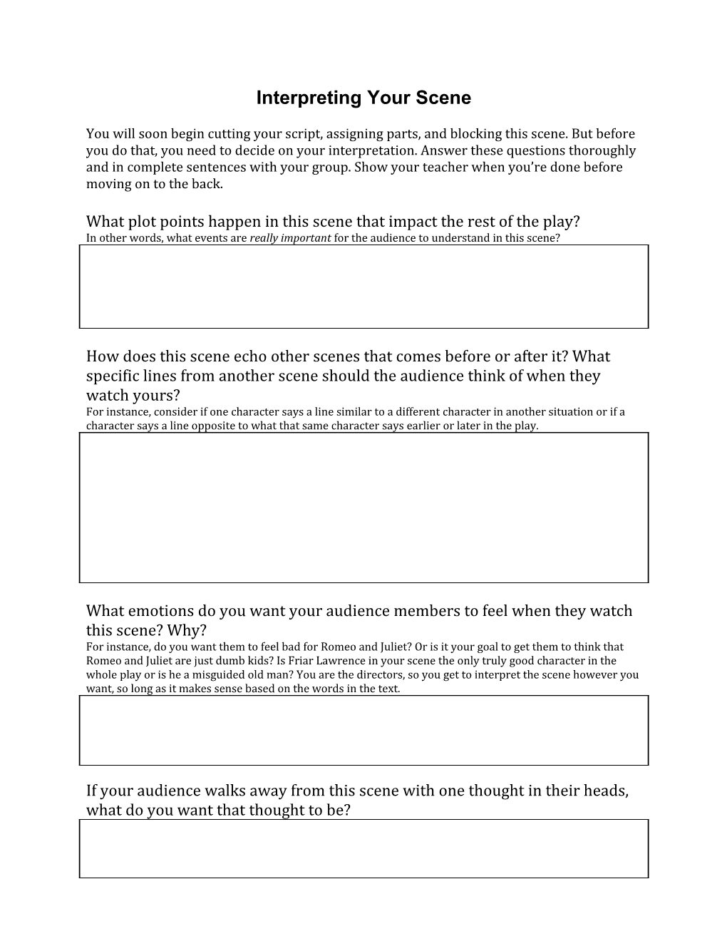 Interpreting Your Scene