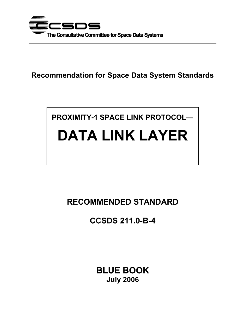 Proximity-1 Space Link Protocol Data Link Layer