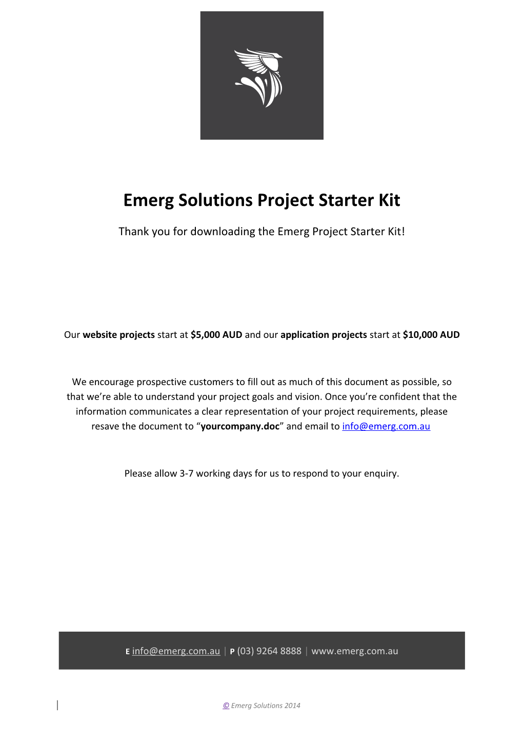 Emerg Solutions Project Starter Kit