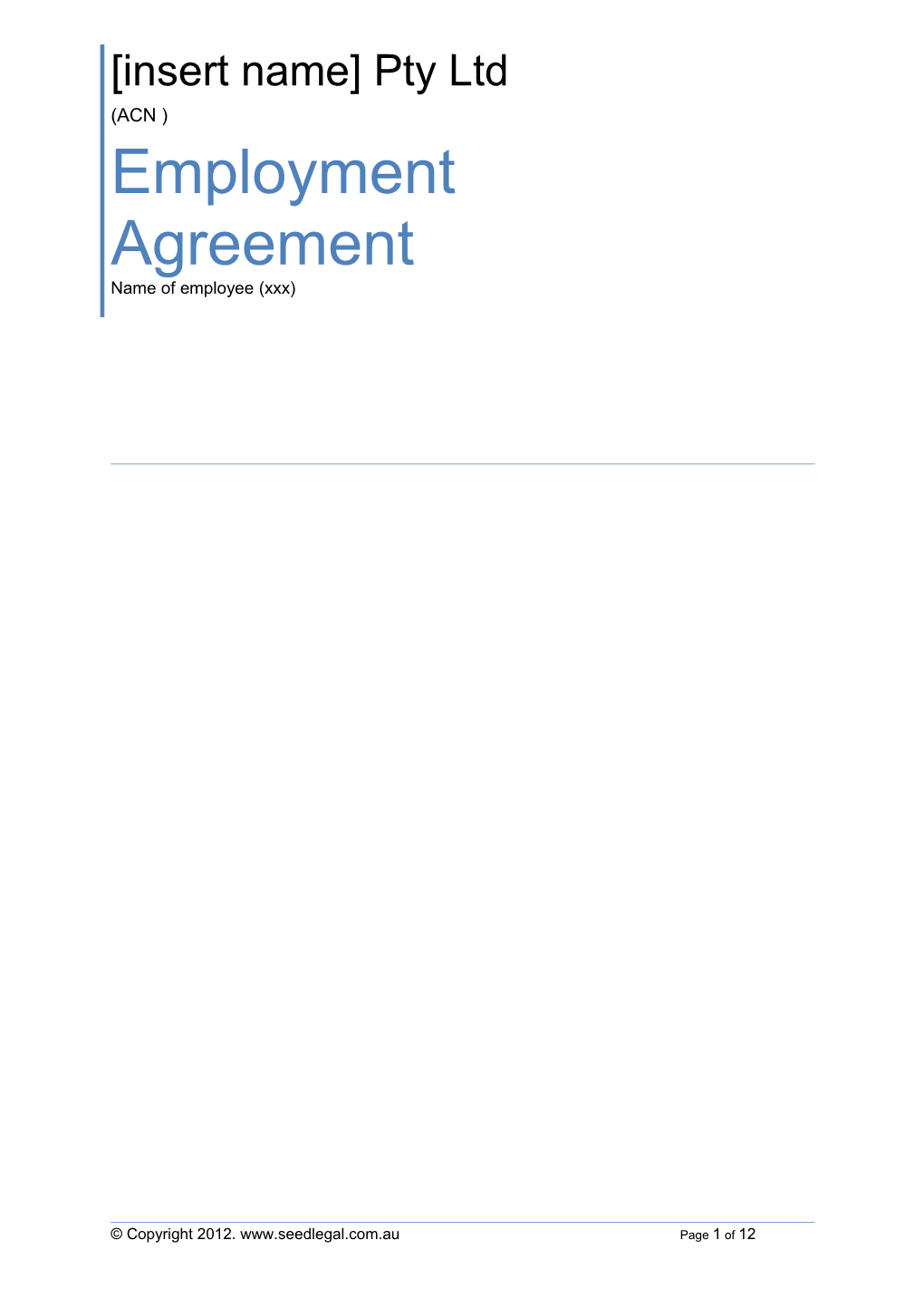 1.Parties to This Agreement