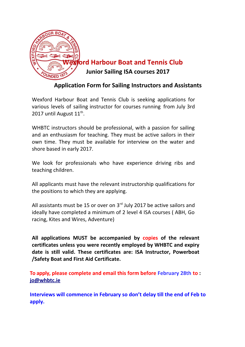 Wexford Harbour Boat and Tennis Club