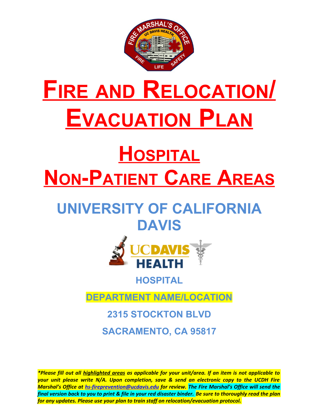 Fire and Evacuation Plan