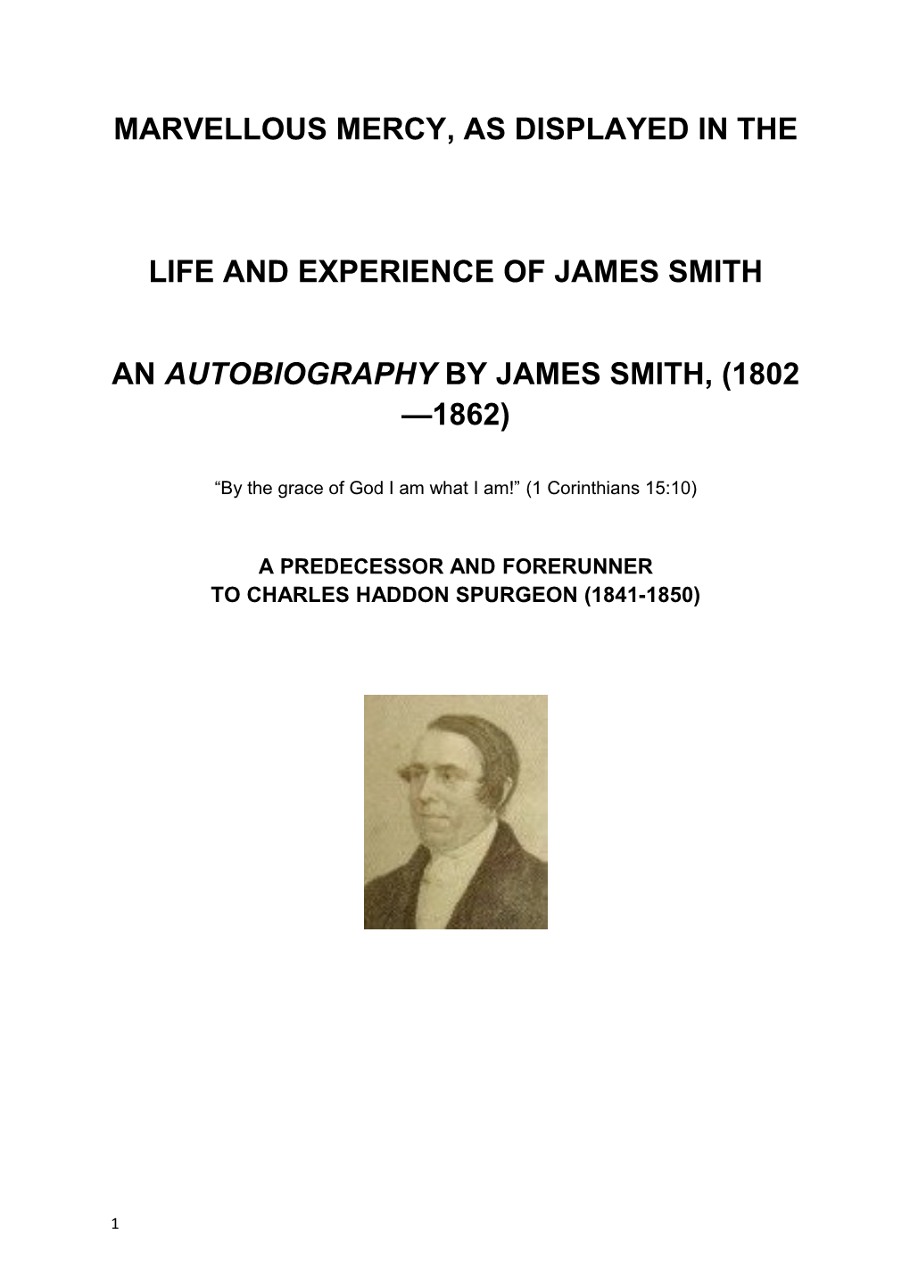 An Autobiography by James Smith, (1802 1862)