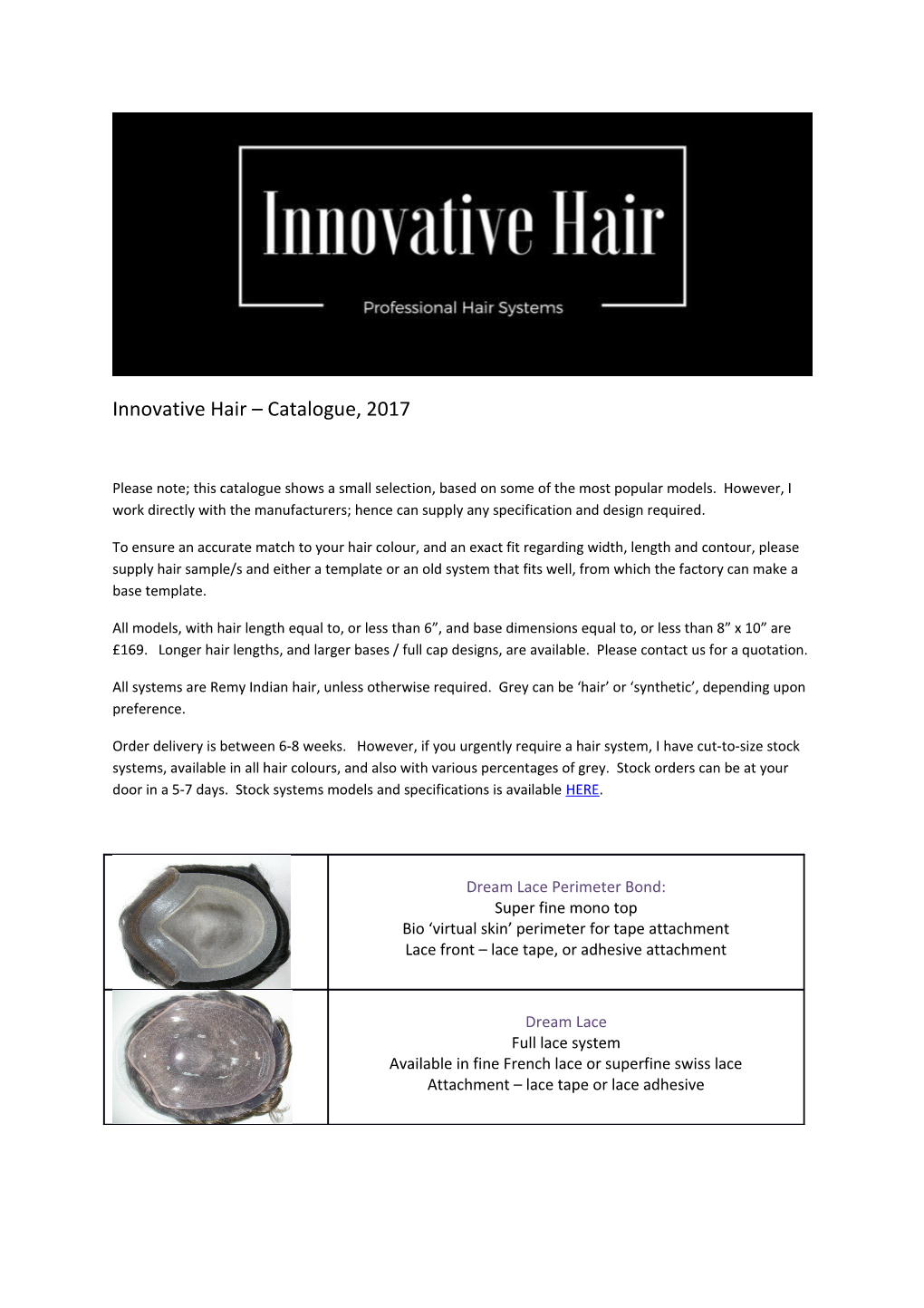 Innovative Hair Catalogue, 2017