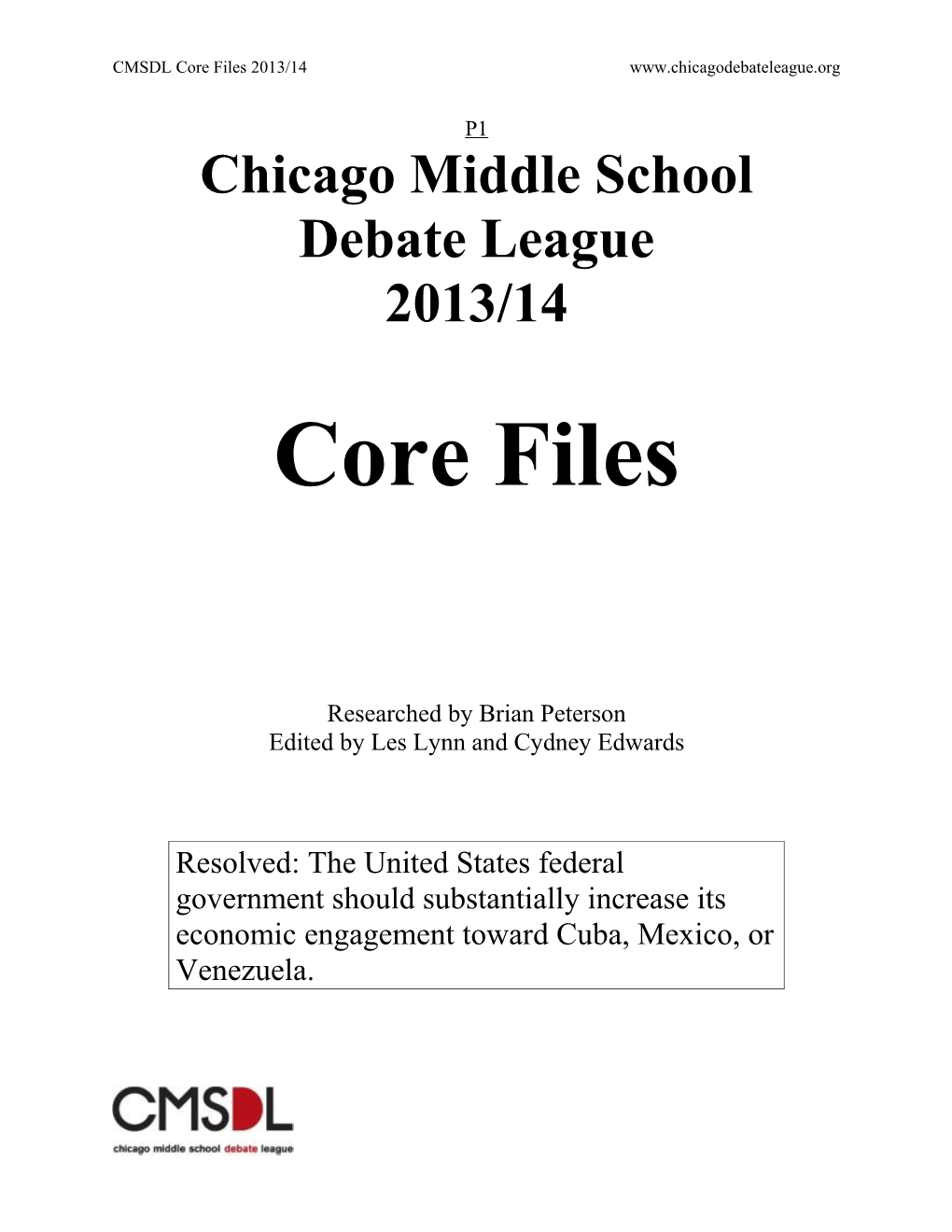 Chicago Middle School Debate League