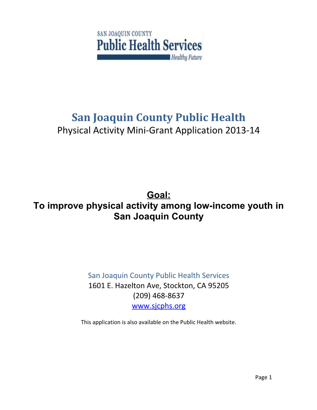 San Joaquin County Public Health