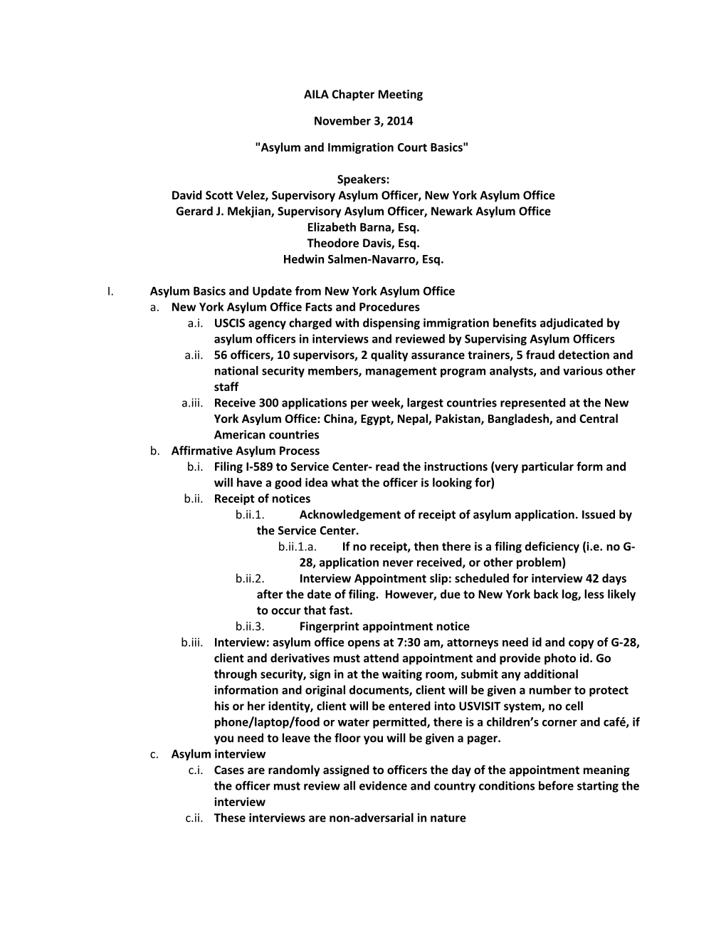 Asylum and Immigration Court Basics