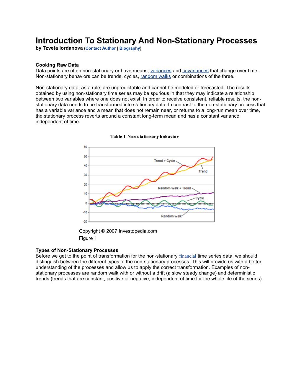 Introduction to Stationary and Non-Stationary Processes