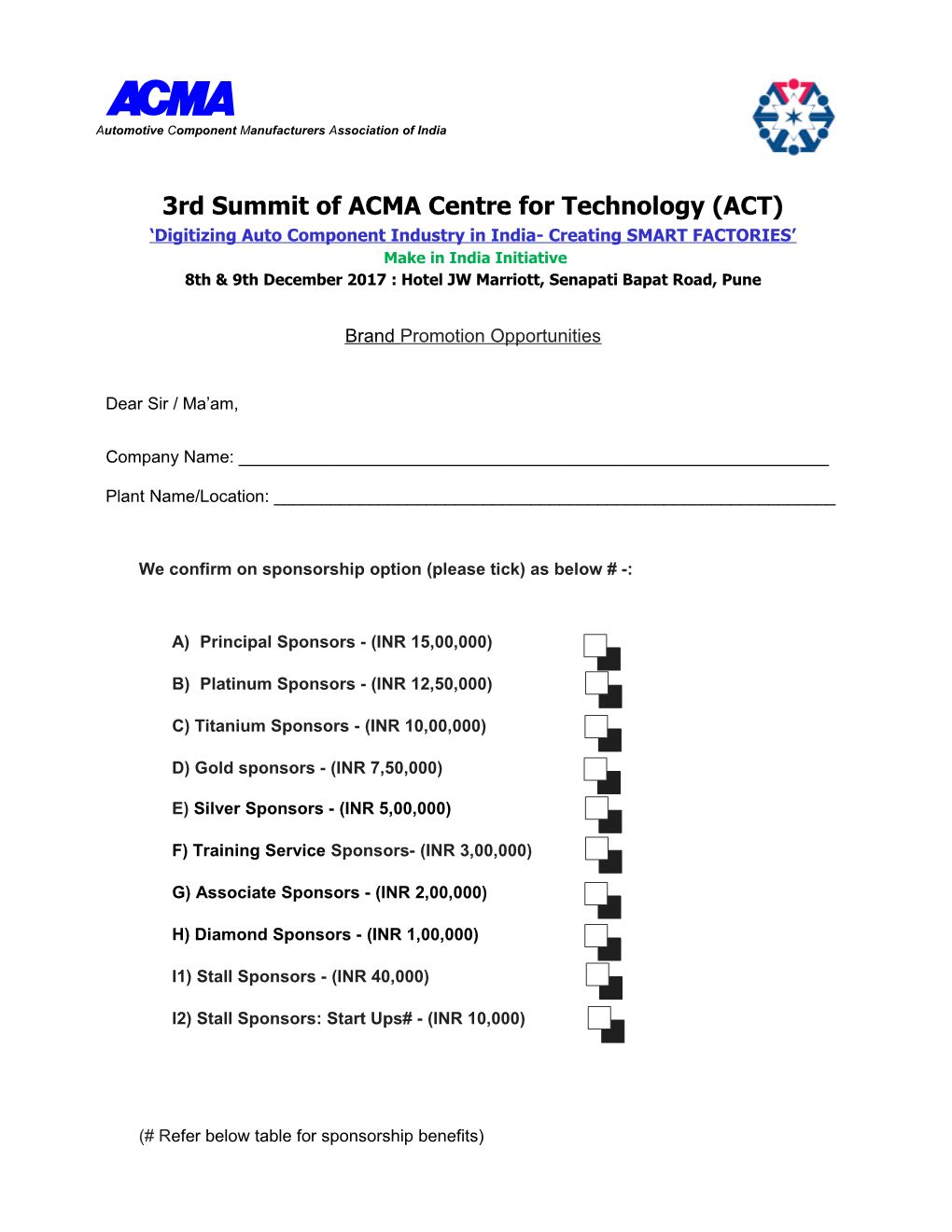 3Rd Summit of ACMA Centre for Technology (ACT)