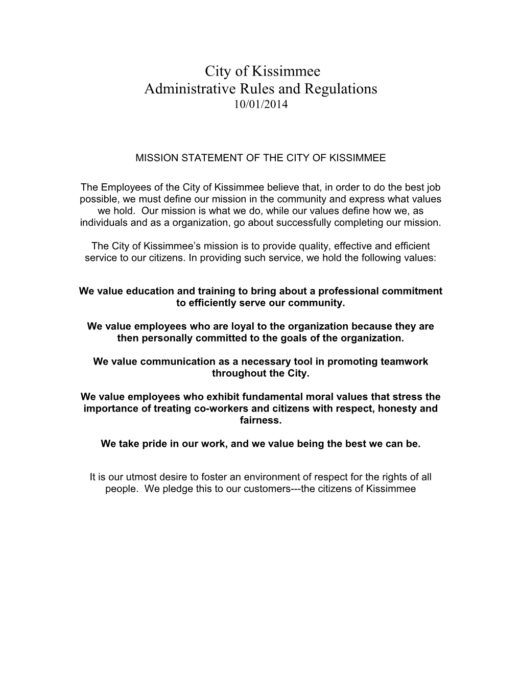Administrative Policies & Procedures
