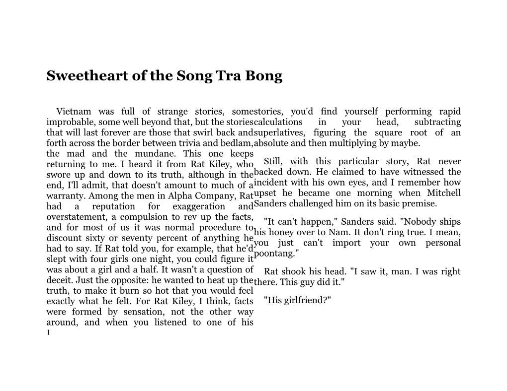 Sweetheart of the Song Tra Bong