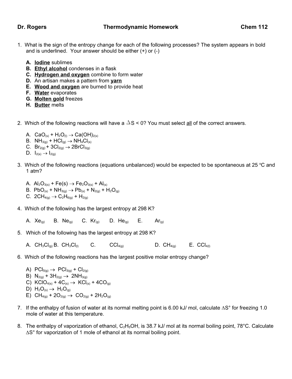 Consider the Phase Diagram of a Pure Compound